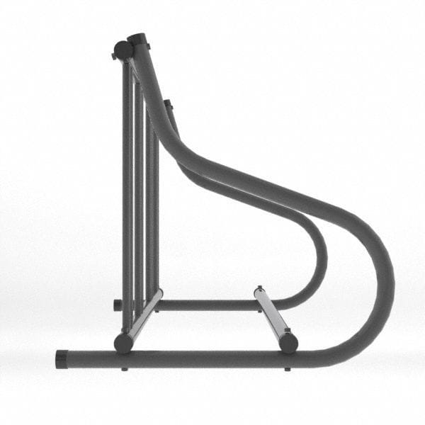 Bike Rack,1-Sided,4-Bike,48 In.,Black