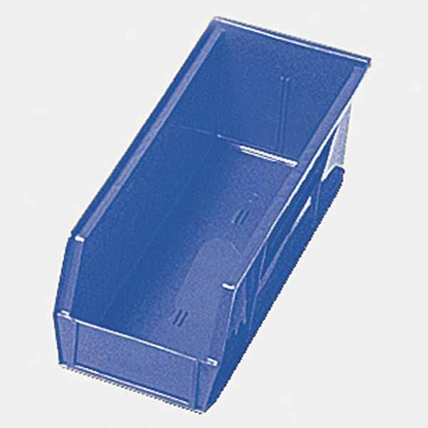 Shelf Storage Bin, Blue, Polypropylene, 17 7/8 In L X 8 3/8 In W X 4 In H, 50 Lb Load Capacity