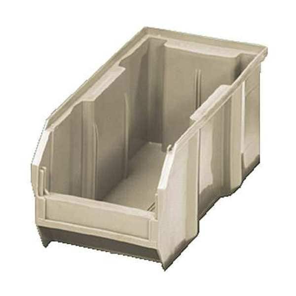 Shelf Storage Bin, Ivory, Polypropylene, 23 5/8 In L X 8 3/8 In W X 4 In H, 50 Lb Load Capacity