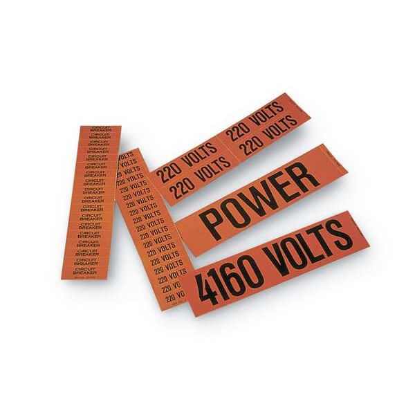 Pipe Marker,SIn,PK5gle Phase,Orange,PK5, CVB-1015-PK