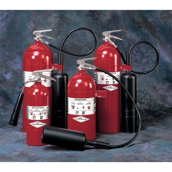 Fire Extinguisher, 10B:C, Carbon Dioxide, 10 Lb