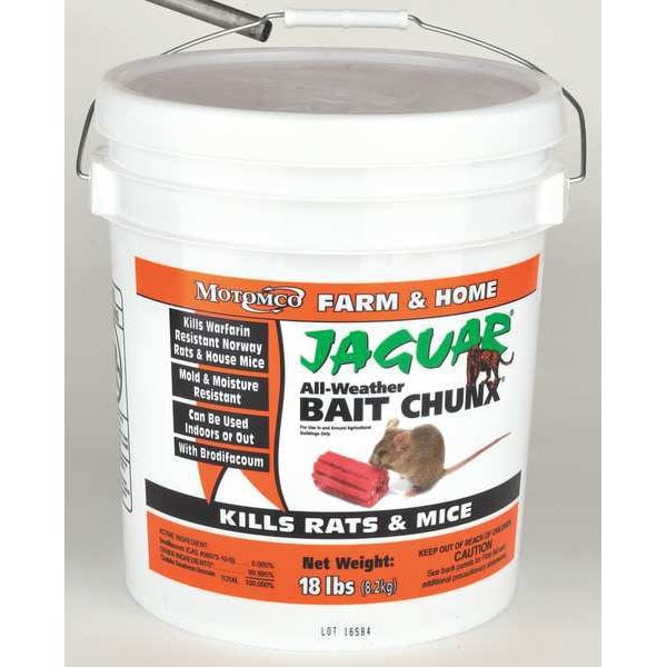 Rodenticide,Red Chunks,18 Lb. Pail