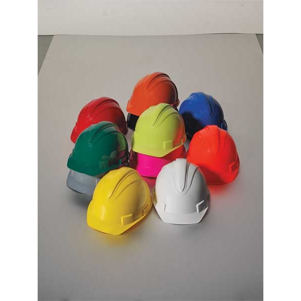 Front Brim Hard Hat, Type 1, Class E, Ratchet (4-Point), Gray