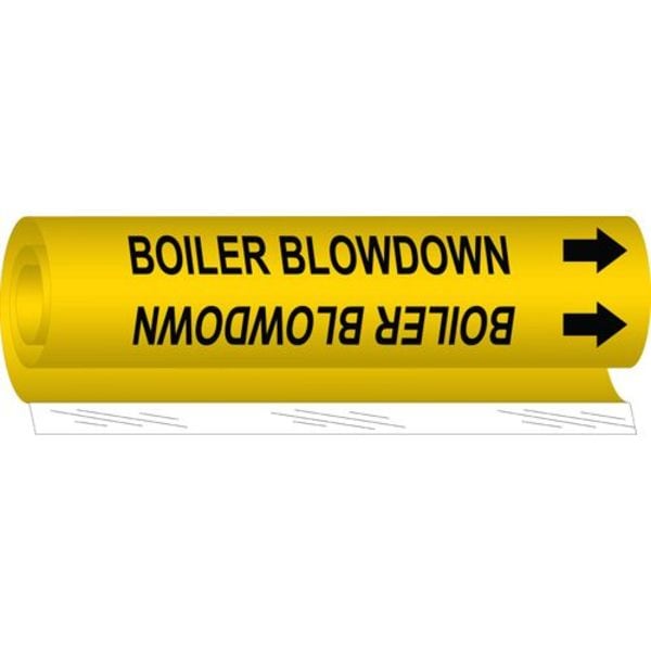 Pipe Mrkr,Boiler Blow Down,1/2to1-3/8 In