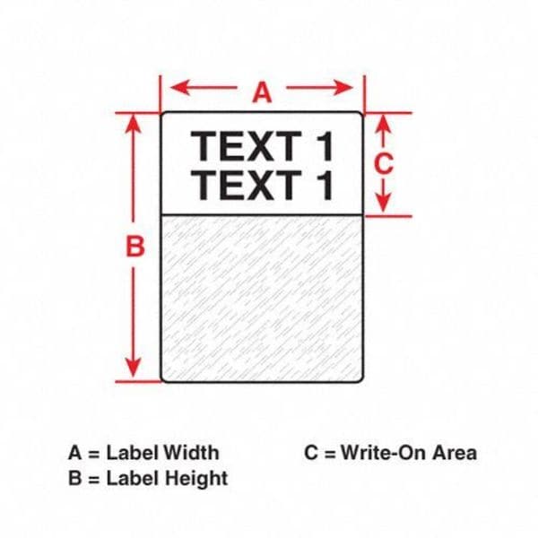 1 X 1-1/2 Green On Translucent Label, Self Laminating Vinyl