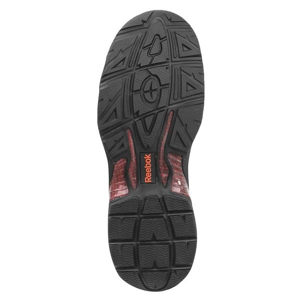 Athletic Work Shoes,Black/Red,7-1/2W,PR