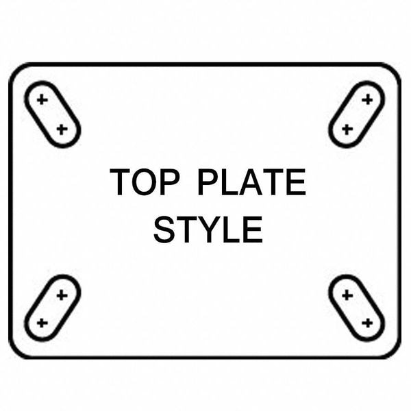 Plate Caster,Swivel,Nylon,2-1/2 In,550 Lb,D