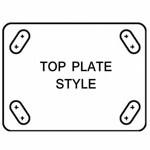 Rigid Plate Caster,Poly,8 In.,1200 Lb.,B