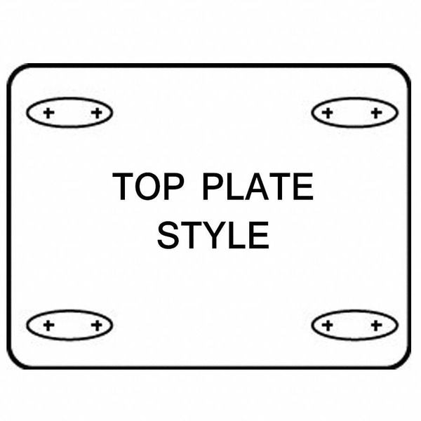 Rigid Plate Caster,Polye,5 In.,350 Lb.