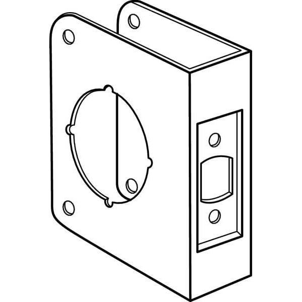 Door Reinforcer,SS,H 9 X W 4-1/8 In