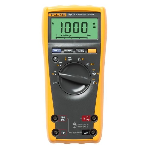 Digital Multimeter Kit, 1,000 Max. AC Volts, 1,000 Max. DC Volts, 400 Max. AC Amps, 10 Max. DC Amps