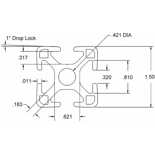 Framing Extrusion,15 Series,48 In L