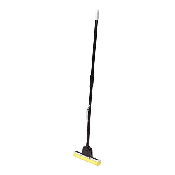 Sponge Wet Mop, 20 Oz Dry Wt, Screw On Connection, Black/Yellow