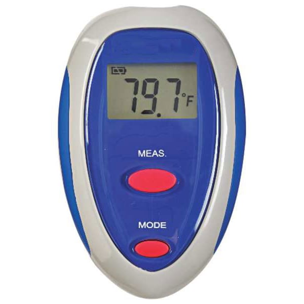 Infrared Thermometer, LCD, -67 Degrees  To 428 Degrees F, Single Dot Laser Sighting