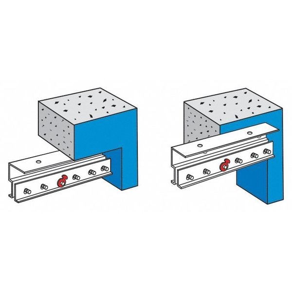 Save-T-Loc Strip Door Hdwr,4ft,Galv Stl