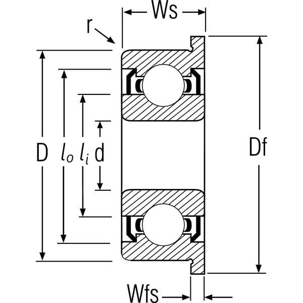 Radial Bearing,DBL Shield,0.250 In. Bore