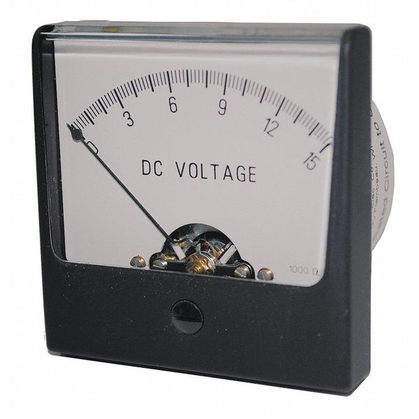 Analog Panel Meter,DC Voltage,0-15 DC V