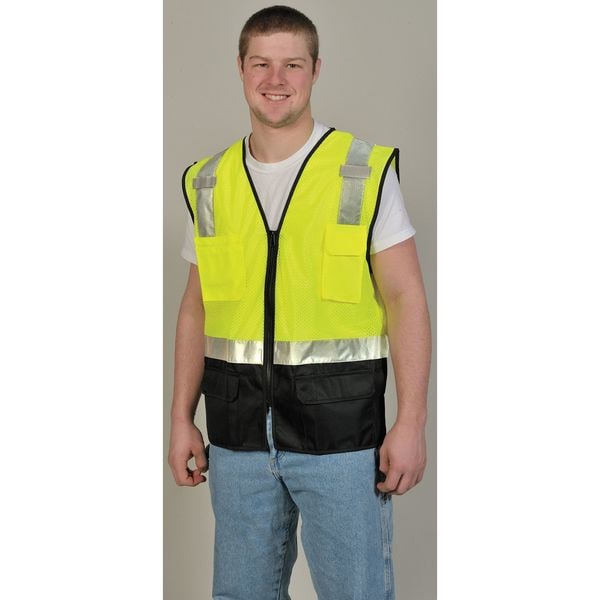 Vest,BlackBottom,Class 2,Lime,4XL-5XL