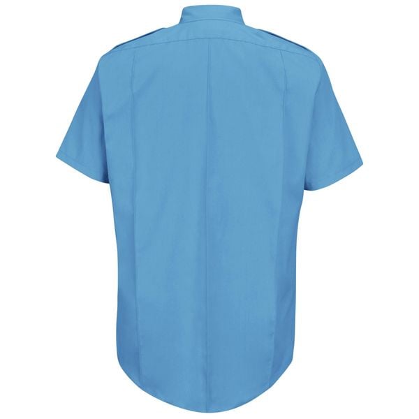 New Dimension Stretch Dress Shirt,L,Blue