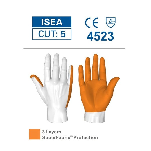 Cut Resistant Gloves, A9 Cut Level, Uncoated, S, 1 PR