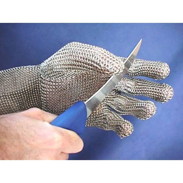 Cut Resistant Gloves, Stainless Steel Mesh, M, 1 PR
