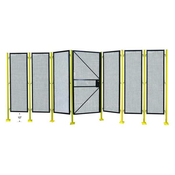 In Line Wire Partition Post,Height 6 Ft