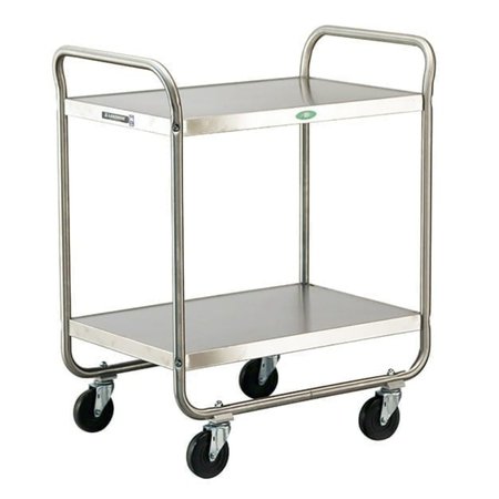 Tubular Frame Stainless Steel 2-Shelf Cart; 500 lb Capacity, 18""x27 -  LAKESIDE, 221