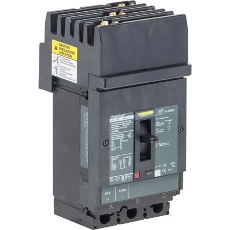 Circuit breaker,PowerPact H,I Line,th, 20 A, 690V AC, 3 Pole, I-Line Bracket Mounting Style -  SQUARE D, HJA360206