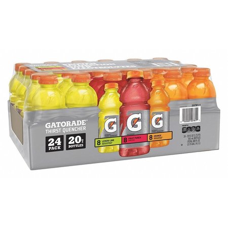 Gatorade Thirst Quencher, Assorted Flavors: Punch, Lemon-Lime, Orange, 20 Oz Bottles, 24 Pack -  10052000120781