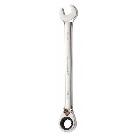 Ratcheting Combination Wrench, SAE, 6 1/2 in Length, 7/16 in Head, 12 Points -  WESTWARD, 54PP36