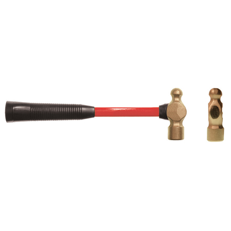 Non Sparking Hammer,Ball Peen,2.25 lb,Aluminum Bronze -  CS UNITEC, EX101U-0225A