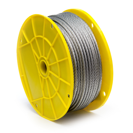 1/4 in. x 250 ft. Galvanized Aircraft Cable - 7x19 Construction -  KINGCHAIN, 504902