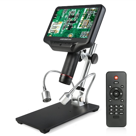 Digital Microscope, 270x 4M 1080P, Manual Focus, 7" LCD, HDMI/LCD/USB