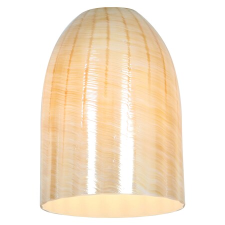 Access Lighting 23118-Wamb Inari Silk Pino Pendant Glass Shade, Wicker Amber Glass Finish (641594177930)