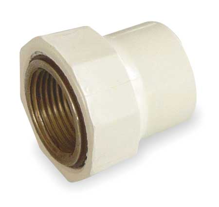 CPVC Adapter, CTS, Schedule SDR-11, 1/2"" Pipe Size, FNPT x CTS Socket Hub -  ZORO SELECT, 2GJZ8