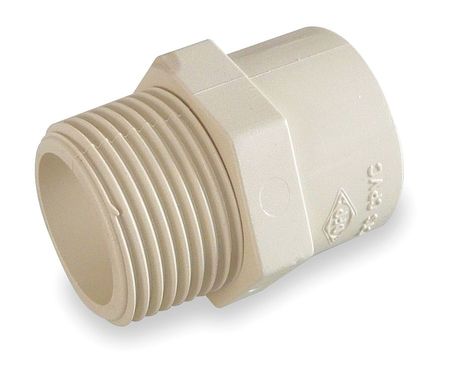 CPVC Adapter, CTS, Schedule SDR-11, 1/2"" Pipe Size, MNPT x CTS Socket Hub -  ZORO SELECT, 2GKA1