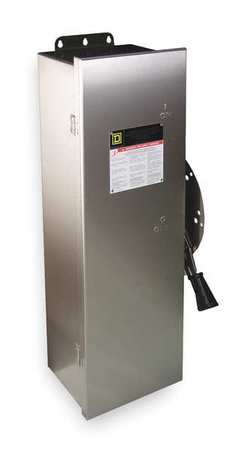 Nonfusible Safety Switch, Heavy Duty, 600V AC, 3PST, 200 A, NEMA 4, 4X, 5 -  SQUARE D, HU364DSEI