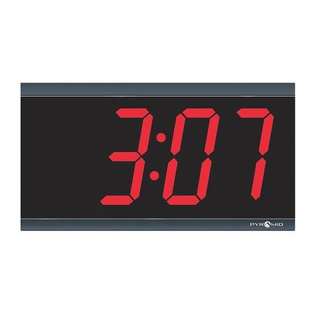 11-1/2"" Digital Wireless Wall Clock, Black -  PYRAMID, 9D44BR
