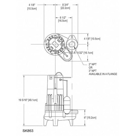 Zoeller Waste-Mate 1/2 HP 2" Manual Submersible Sewage Pump 115V N292