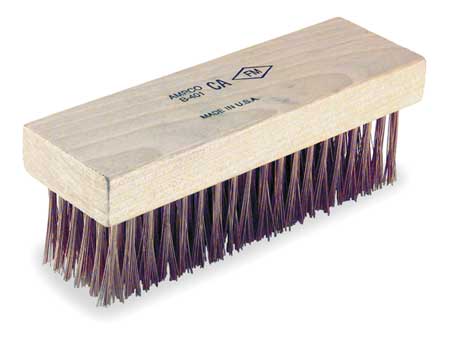 7-1/4"" Bronze Nonsparking Scratch Brush, 6 Rows -  AMPCO SAFETY TOOLS, B-401