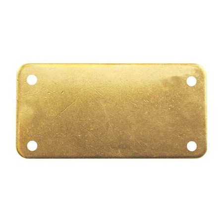 C.H. Hanson Blank Tag, Rectangle, Brass, PK5 43057 | Zoro.com