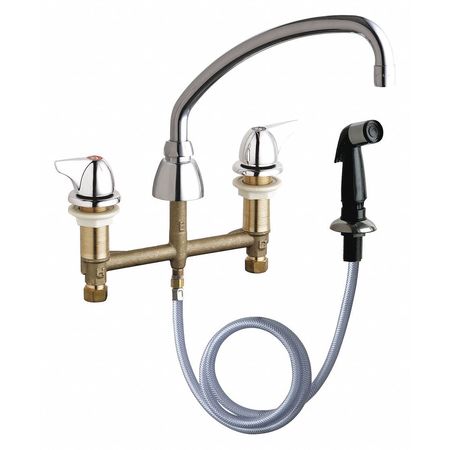 Manual 8"" Mount, Concealed Sink Hot And Cold Water, Chrome plated -  CHICAGO FAUCET, 200-AE35-1000ABCP
