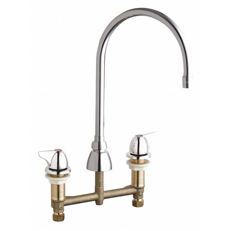Manual, 8"" Mount, Commercial Concealed Kitchen Sink Faucet -  CHICAGO FAUCET, 201-AGN8AE3-1000AB
