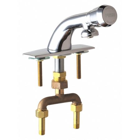 Metering 4"" Mount, Hot And Cold Water Mixing Metering, Chrome plated -  CHICAGO FAUCET, 844-665PSHABCP