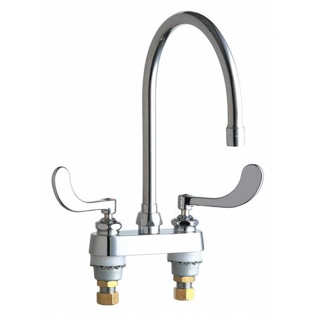 Manual 4"" Mount, Hot And Cold Water Sink Faucet, Chrome plated -  CHICAGO FAUCET, 895-317GN8AE3ABCP