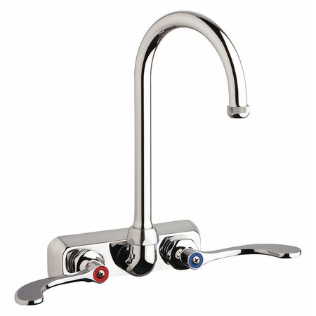 Dual-Handle 4"" Mount, Hot And Cold Water Washboard Sink Faucet, Chrome plated -  CHICAGO FAUCET, W4W-GN2AE1-317ABCP