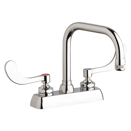 Dual-Handle 4'' Mount, Hot And Cold Water Washboard Sink Faucet, Chrome plated -  CHICAGO FAUCET, W4D-DB6AE1-317ABCP