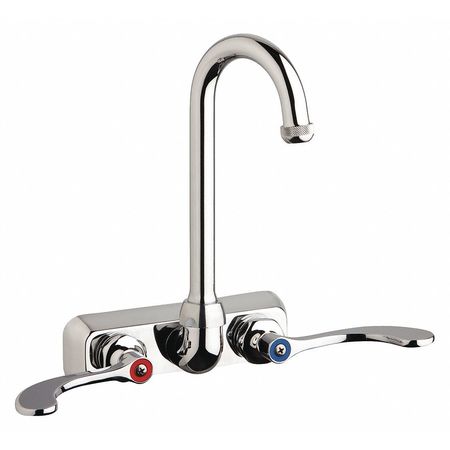 Dual-Handle 4"" Mount, Hot And Cold Water Washboard Sink Faucet, Chrome plated -  CHICAGO FAUCET, W4W-GN1AE1-317ABCP