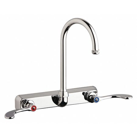 Dual-Handle 8"" Mount, Hot And Cold Water Washboard Sink Faucet, Chrome plated -  CHICAGO FAUCET, W8W-GN2AE1-317ABCP