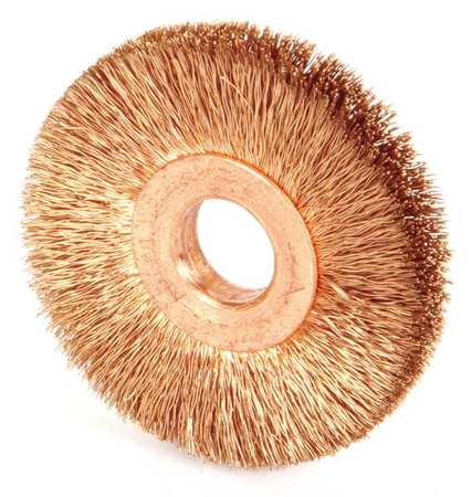 Nonsparking Crimped Wire Wheel Wire Brush -  AMPCO SAFETY TOOLS, WB-20C
